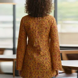 Moda Rapido Women Floral Printed Flared Sleeves Indie Prints Kurta image 3