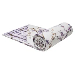 Trance Home Linen Pure Malmal Cotton Lightweight Multipurpose Baby Dohar- Akira Lavender image 2