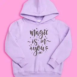 NUSYL Full Sleeves Magic Is In You Text Printed Sweatshirt - Lilac image 4