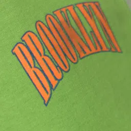 Pine Kids Cotton Knit Full Length Lounge Pants With Brooklyn Text Print - Green image 3