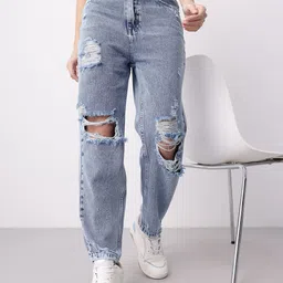 Mast & Harbour Women High-Rise Highly Distressed Jeans-picture-22