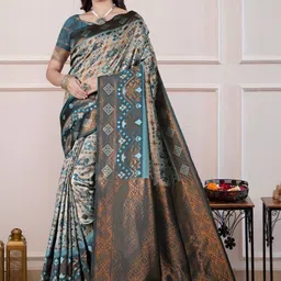 you shop we ship Ethnic Motifs Zari Art Silk Handloom Banarasi Saree-picture-26