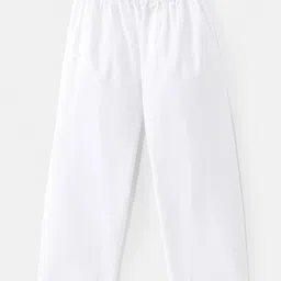 Babyhug Cotton Woven Full Sleeves Kurta Pyjama Set Printed - Blue & White image 5