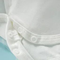 Mark & Mia Woven Frill Sleeves Frock Style Party Onesie with Butterfly Applique & Sequin Detailing - White image 5