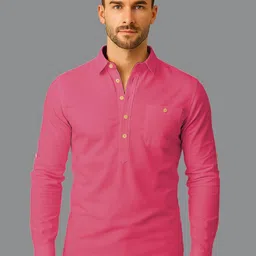 Navkanj Long Sleeves Mandarin Collar Straight Short Kurta-image-40
