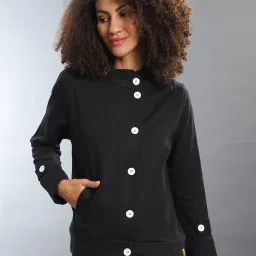 Campus Sutra Black Regular Fit Jacket image 1