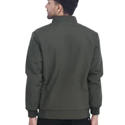 Dollar Olive Regular Fit High Neck Jacket image 2