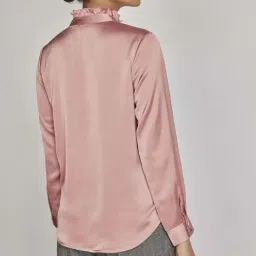 The Label Life Pink Plain Shirt image 2