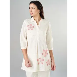 Rangmanch by Pantaloons Beige Cotton Embroidered Tunic-picture-26