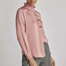 The Label Life Pink Plain Shirt image 3