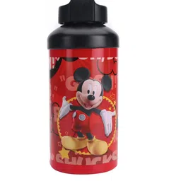 Disney Kids Red & Black Mickey Mouse Printed Stainless Steel Double Walled Water Bottle image 4
