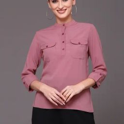 SELVIA Dusty Pink Regular Fit Top-picture-6