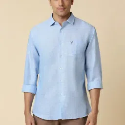 Allen Solly Blue Slim Fit Texture Shirt-picture-29