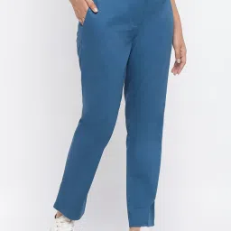 Fabindia Blue Regular Fit Pants image 4