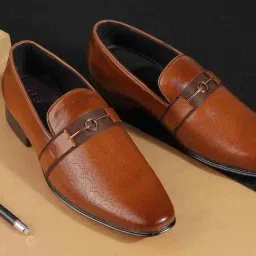 Metro Men's Tan Formal Loafers-image-55