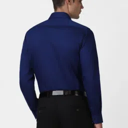 Van Heusen Blue Cotton Regular Fit Shirt image 2