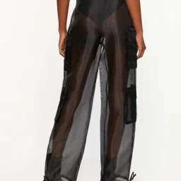 Forever 21 Black Cotton Flared Pants image 2