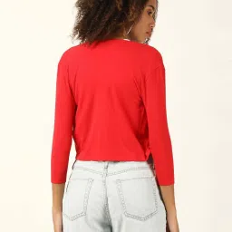 Forever 21 Red Striped Shrug image 2