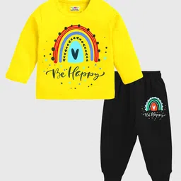 KUCHIPOO Girls Pack Of 2 Printed Round Long Sleeves T-Shirt With Jogger image 2