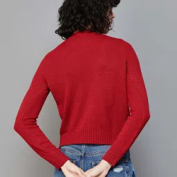 Ginger by Lifestyle Red Regular Fit Sweater image 2