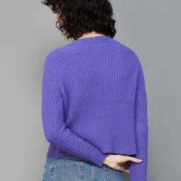 Ginger by Lifestyle Purple Self Pattern Sweater image 2