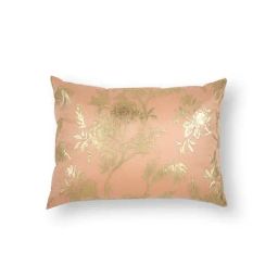 Home4U Leba Pink & Gold Foil Paint Cushion Cover - Set of 1-picture-42
