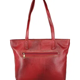 Genwayne Maroon Leather Large Tote Bag image 2