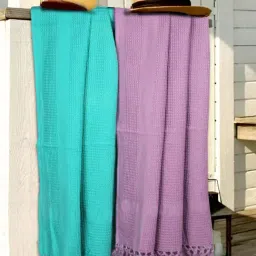 Bianca Mint Green & Lavender Cotton 280 GSM 'Love Organic' Bath Towel - Set of 2-image-18