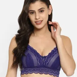 Clovia Blue Non Wired Padded Bralette Bra-image-53
