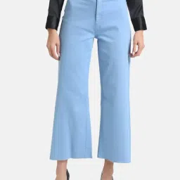 Kazo Blue Relaxed Fit High Rise Jeans-image-43