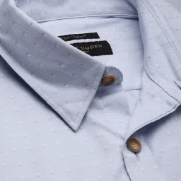 Burnt Umber Light Blue Regular Fit Printed Shirt image 4