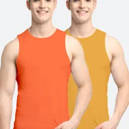 Friskers Multi Cotton Slim Fit Vest - Pack of 2-picture-34