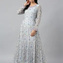 Wishful by W Blue Paisley Print A-Line Dress-image-94