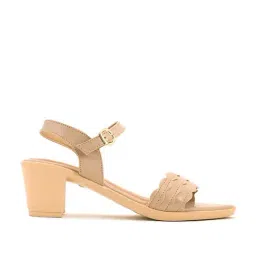 khadim Cleo by Khadim's Women's Beige Ankle Strap Sandals-picture-14