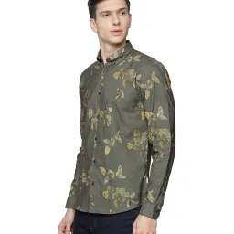 Lindbergh Olive Printed Full Sleeves Shirt image 3