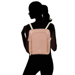 Baggit Pink Solid Small Convertible Backpack image 2