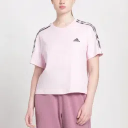 ADIDAS Pink Cotton Printed Sports T-Shirt-picture-39