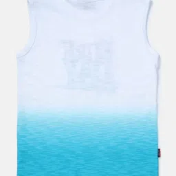 Gini & Jony Kids White & Blue Printed Vest image 2