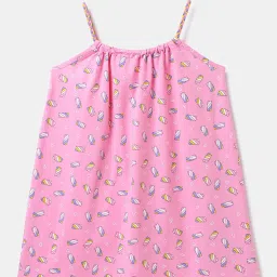 United Colors of Benetton Kids Pink Printed Dress image 2