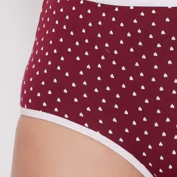 Clovia Maroon Printed Hipster Panty image 4