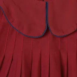 Elle Girls Red Solid Regular Fit Top image 3