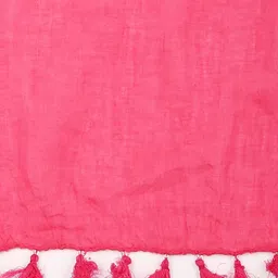 RANGMANCH BY PANTALOONS Fuchsia Pink Solid Pure Cotton Dupatta image 4