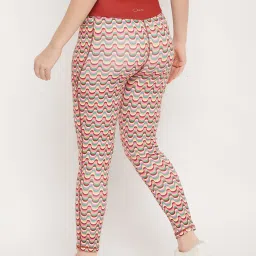 Clovia Multicolor Printed Mid Rise Tights image 2