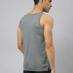ALCIS Dark Grey Melange Anti-Static Slim Fit Distance Running Sleeveless T-Shirt image 2