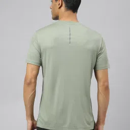 ALCIS Light Olive Drytech Anti-Static Slim Fit Round Neck Running T-Shirt image 2