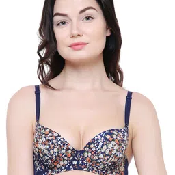 Friskers Pack Of 2 Printed Push-Up Bras O-691-05-09 image 3