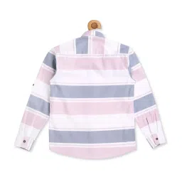 Cavio Kids Multicolor Cotton Striped Full Sleeves Shirt image 2