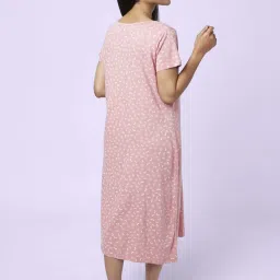 YU by Pantaloons Pink Cotton Printed Nighty image 2