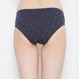 Clovia Navy Printed Hipster Panty image 2