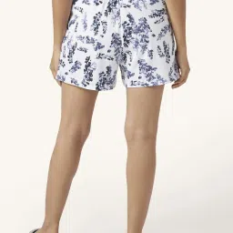 Dreamz by Pantaloons White Cotton Floral Print Shorts image 2